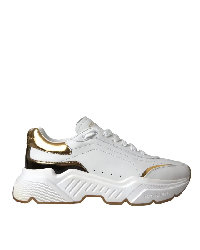 Dolce & Gabbana Luxury Leather Low-Top Sneakers with Rubber Sole