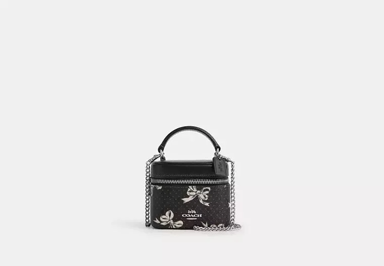 Coach Ava Crossbody Bag With Bow Print Black 