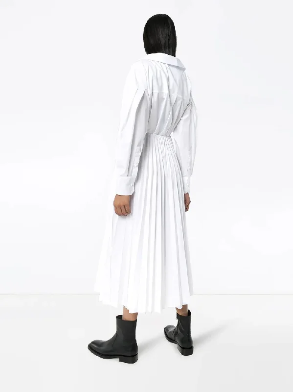 Valentino Garavani Wrap Pleated Shirt Dress