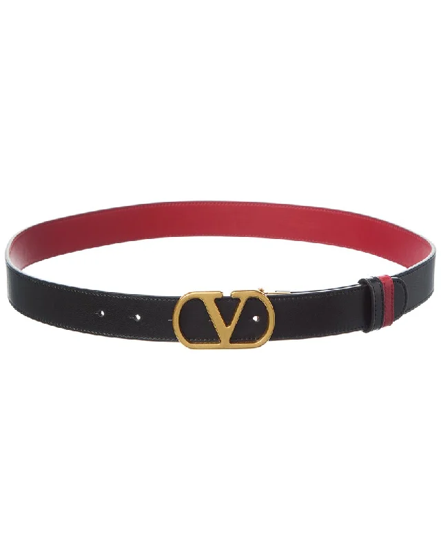 Valentino Vlogo Signature Reversible Leather Belt