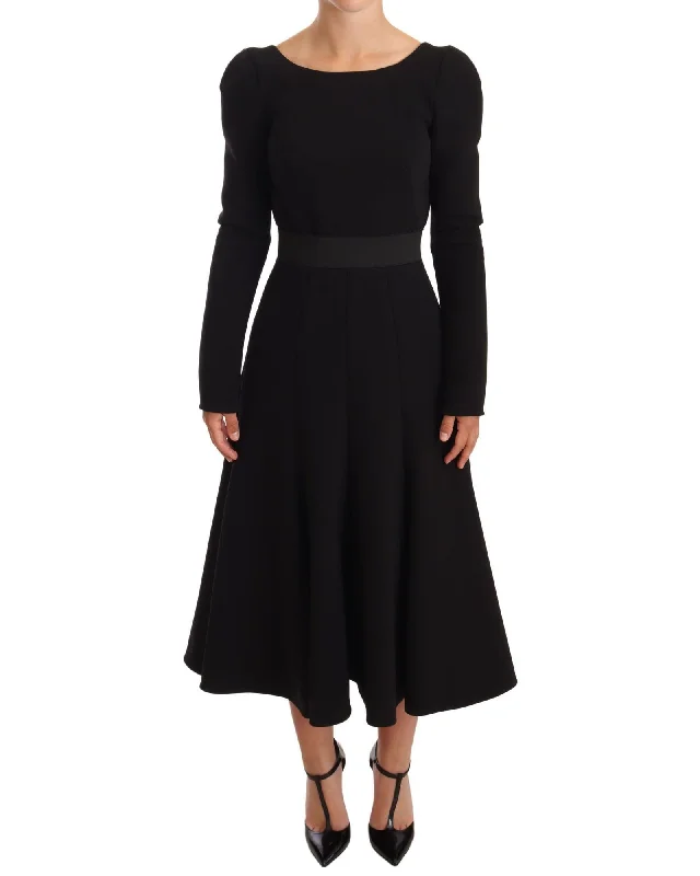 Dolce & Gabbana  Black Midi Dress