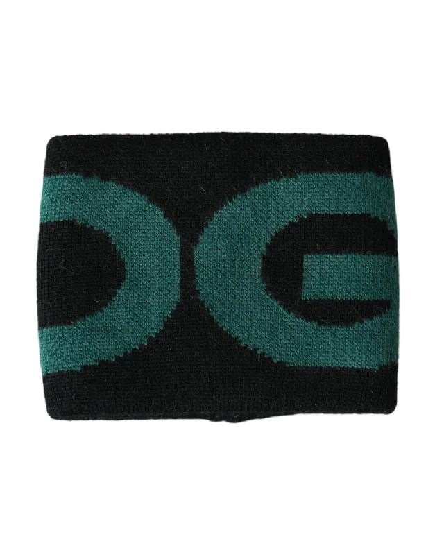 Dolce & Gabbana DG Knit Headband  Black and Green