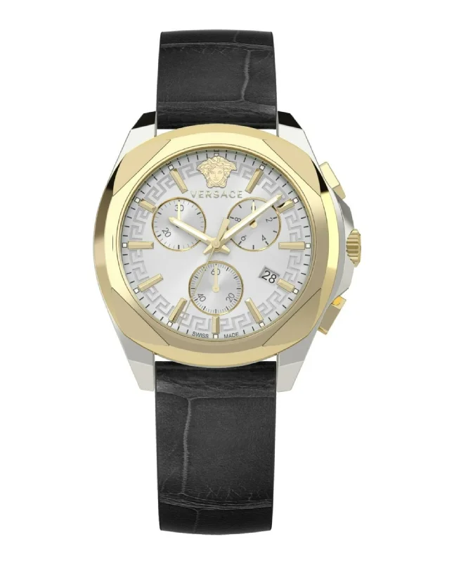 Versace Womens Medusa Chrono Two Tone 40mm Strap Fashion Watch