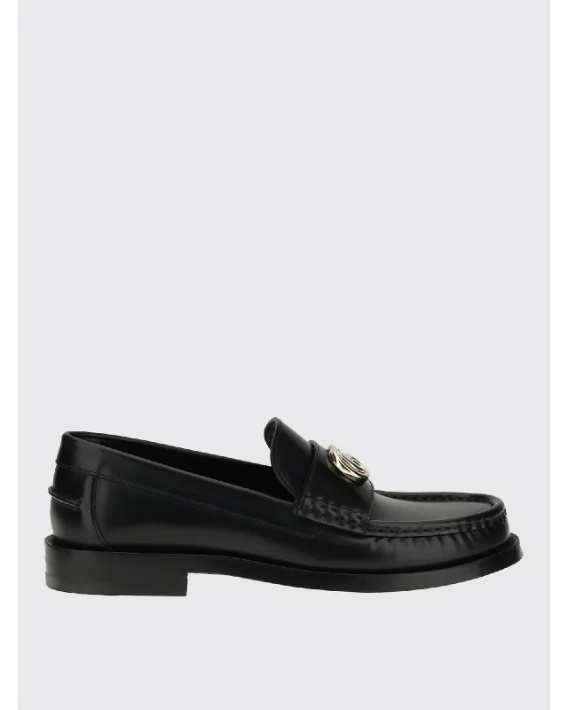 Gucci Leather Loafers Metal Detail Women Black