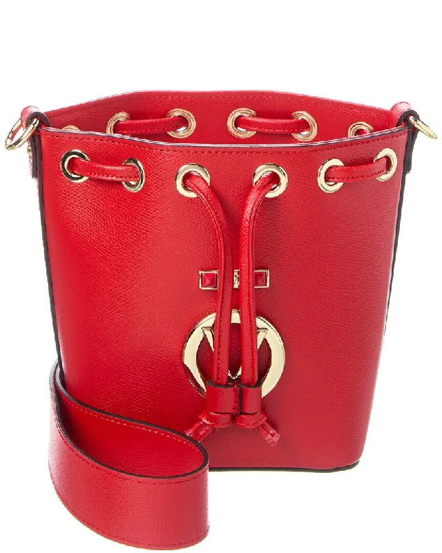Valentino By Mario Valentino Jules Bonbonniere Leather Bucket Bag