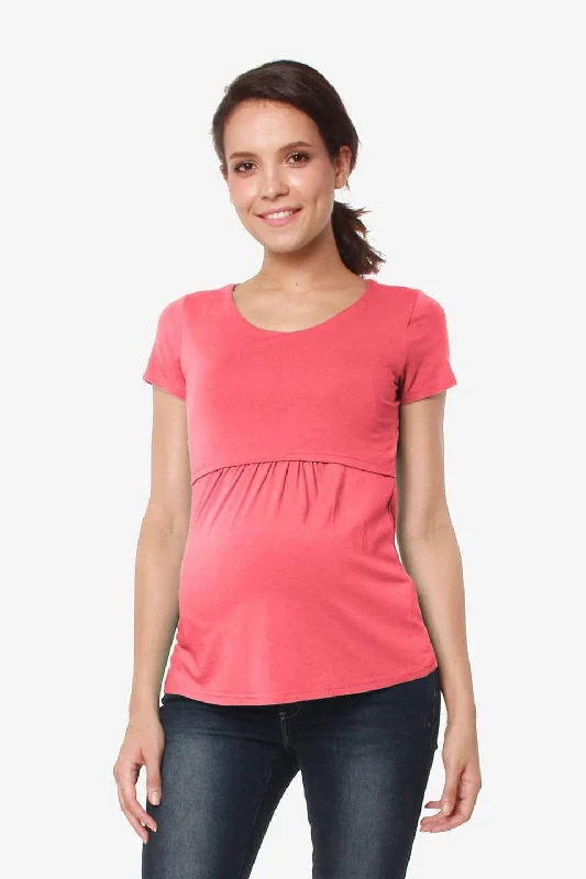 Aggie Empire Nursing Top Dark Coral