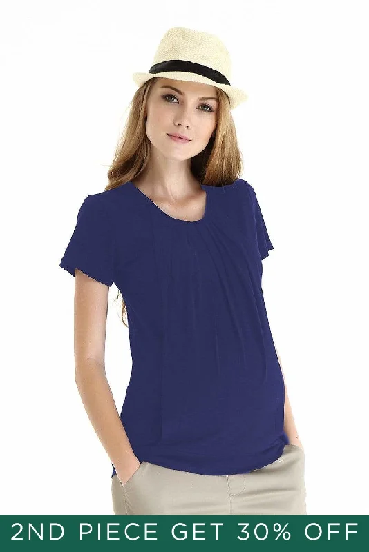 Alma Blouson Nursing Top Navy