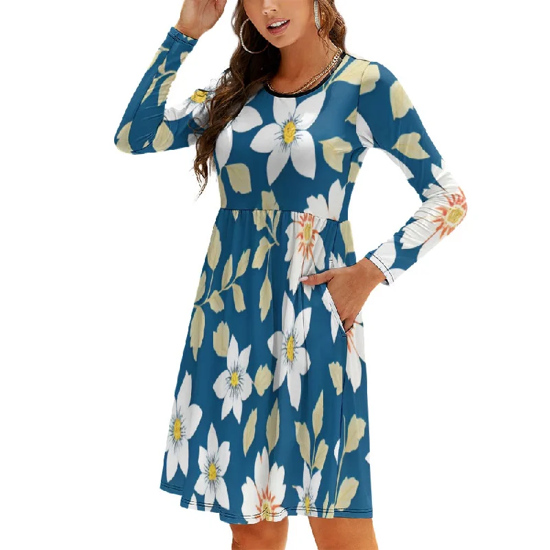 Round neck baggy dress