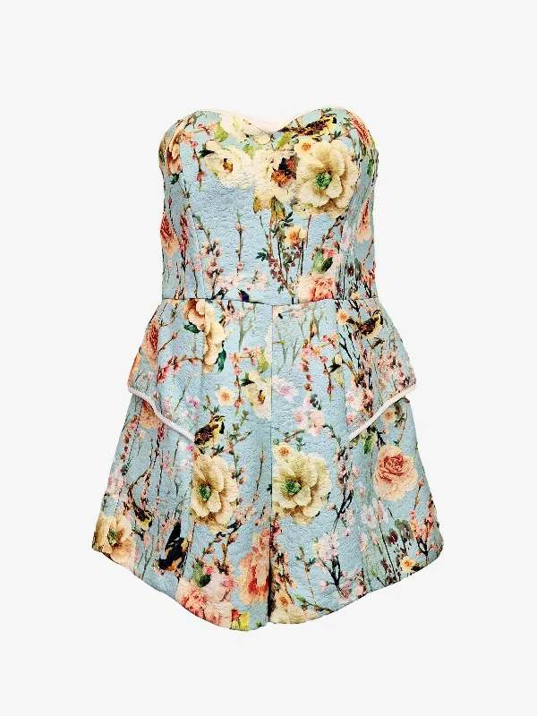 Blue Juice Bustier Floral Playsuit Size 10