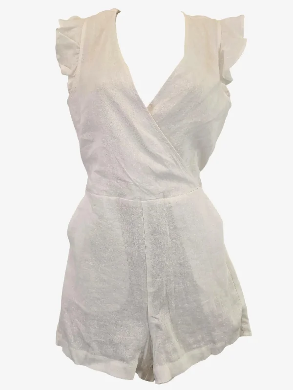 French Connection Linen Wrap Summer Playsuit Size 6