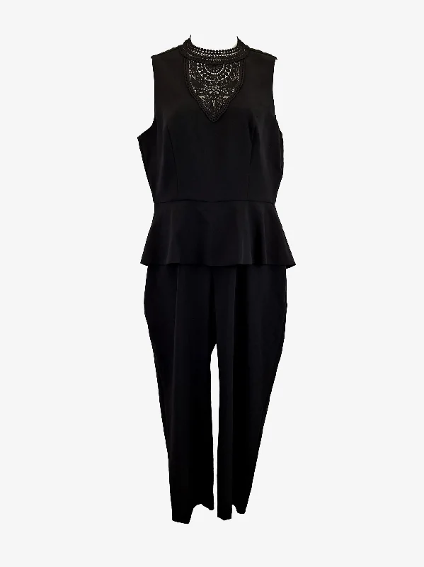 Review Lace Inset Evening Jumpsuit Size 16