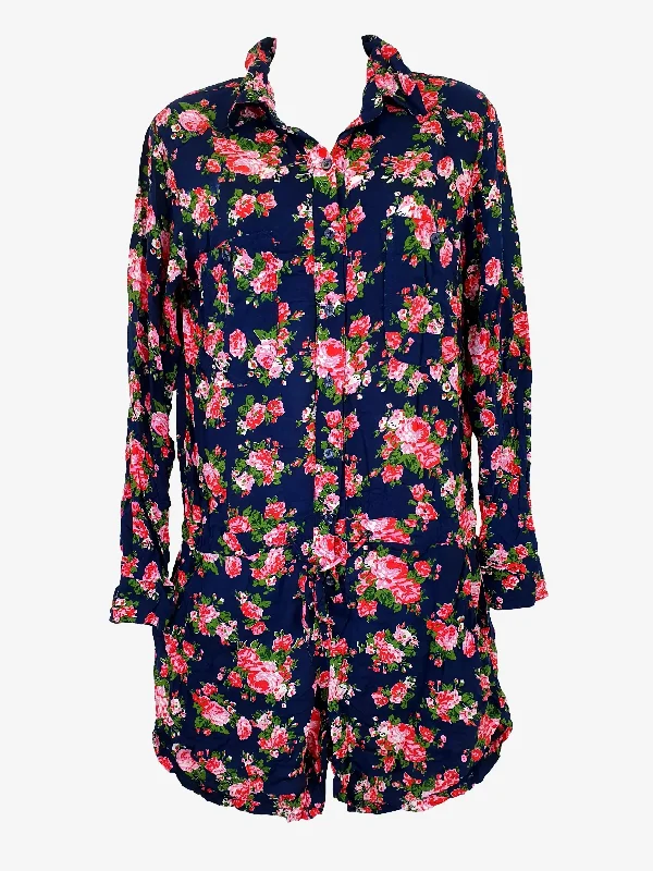 South of The Border Floral Long Sleeve Playsuit Size XS