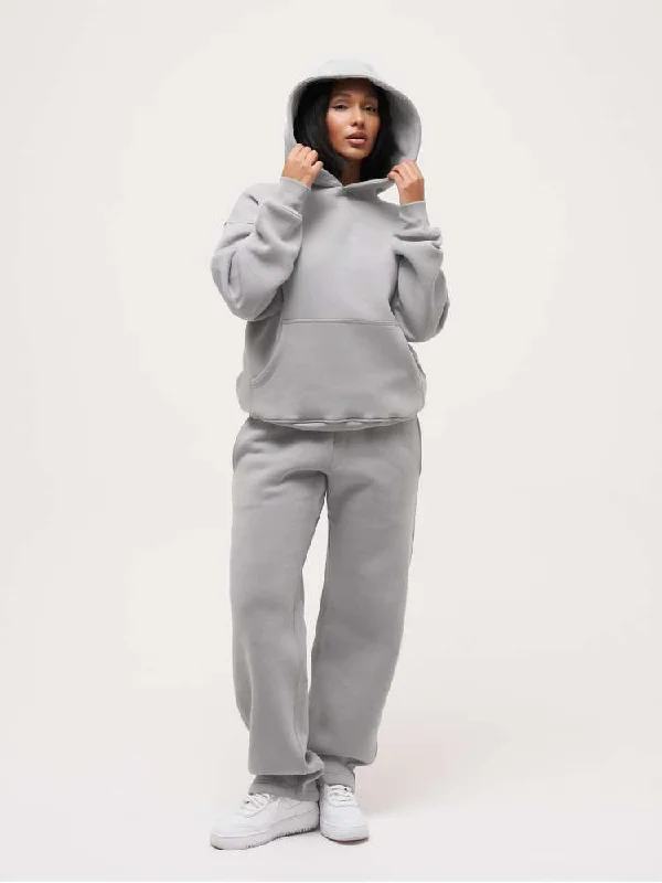 Loose Kangaroo Pocket Hooded Pant Sets