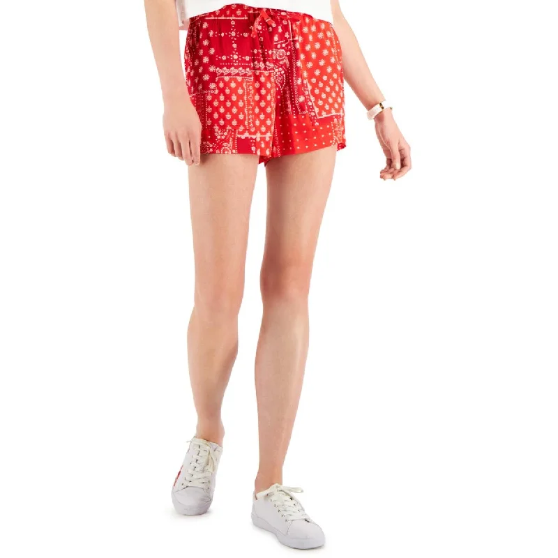 Tommy Jeans Womens Bandana Woven Paisley Dress Shorts