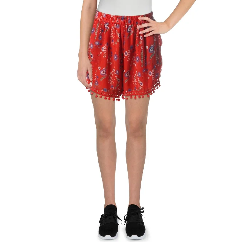 Allison Womens Short Pom Pom Casual Shorts