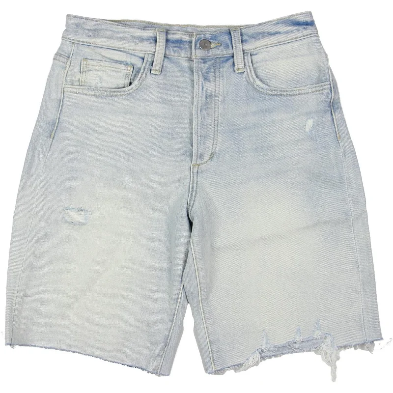 Joe's Womens High Rise Midi Denim Shorts