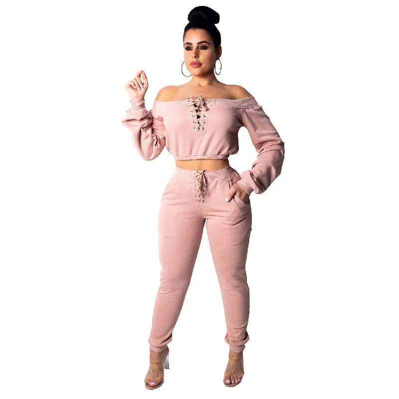 FZ Women's Multi Color Sweater Pants Suit