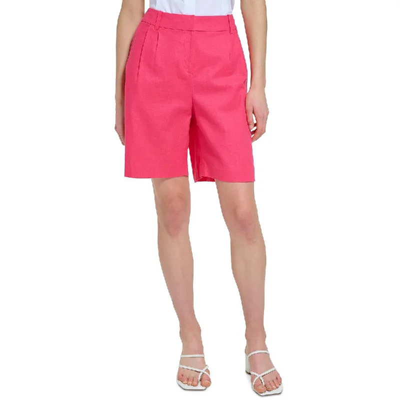 Calvin Klein Womens High Rise Mini Casual Shorts