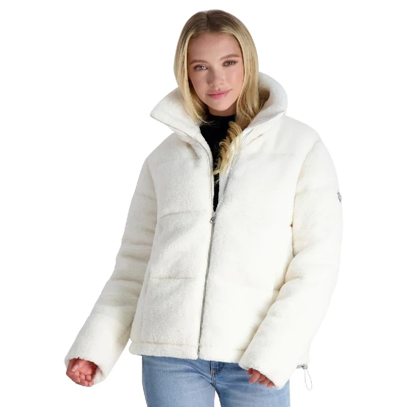 Jessica Simpson Womens Sherpa Quilted Puffer Jacket