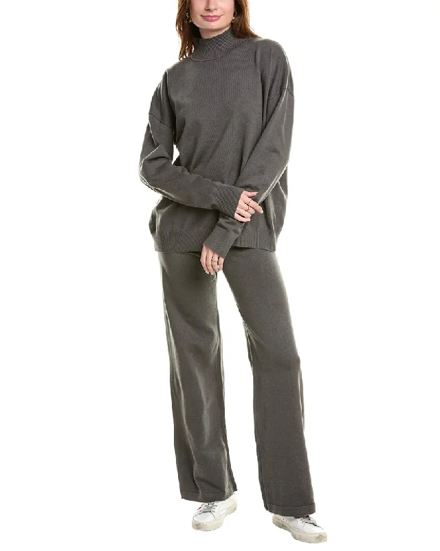 Beulah 3pc Cashmere-Blend Sweater & Pant Set