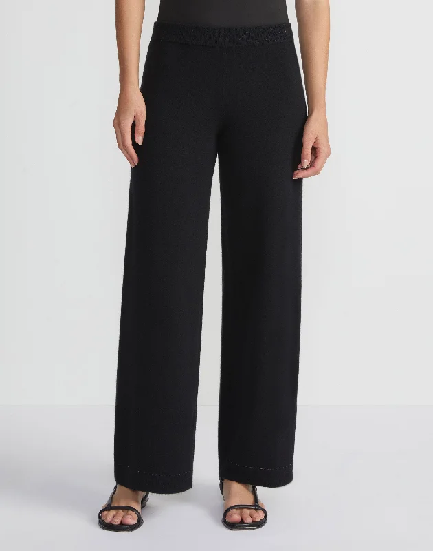 Plus-Size Wool-Cashmere Knit Pant