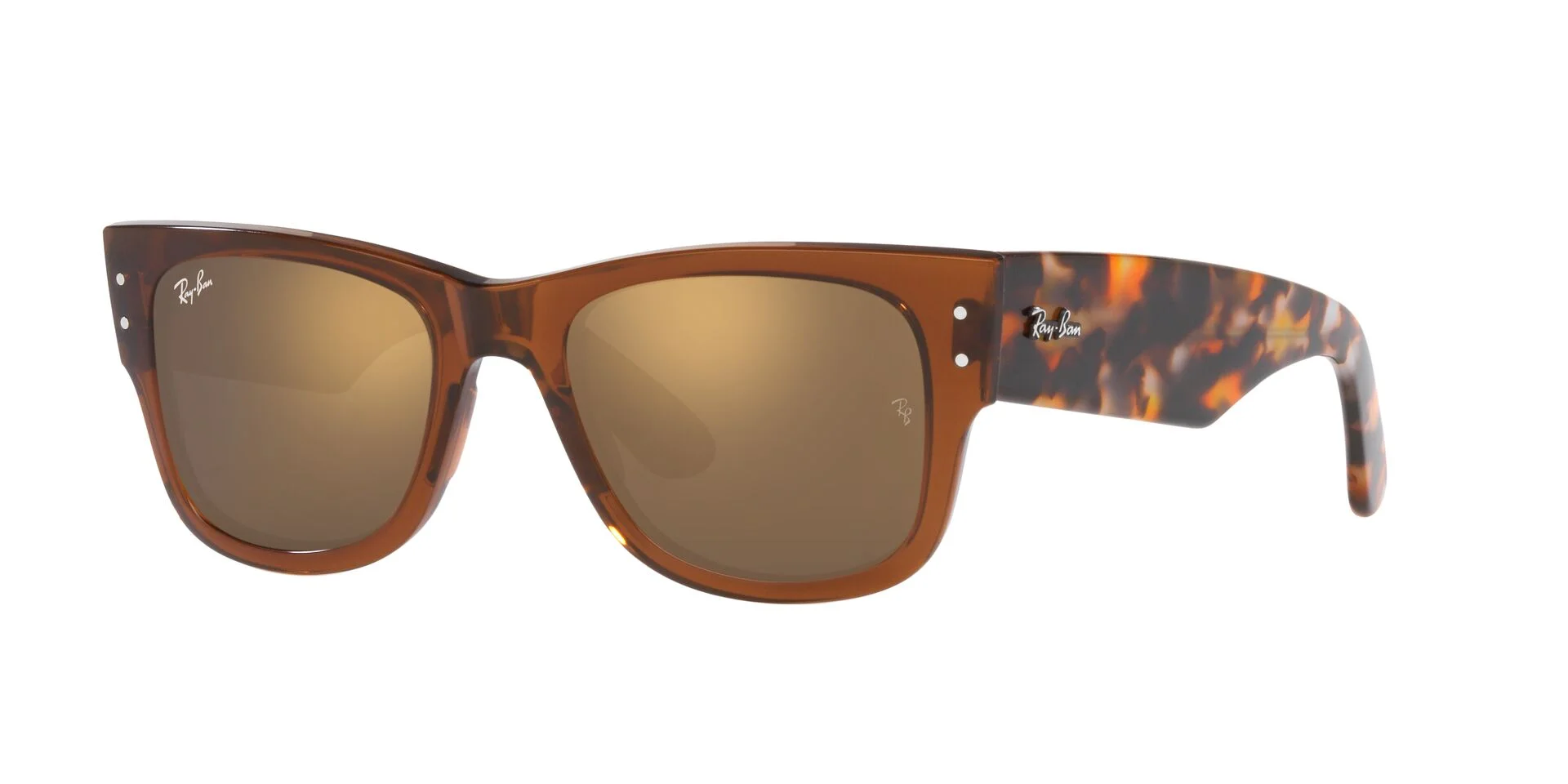 Transparent Brown/Light Brown Mirror Gold
