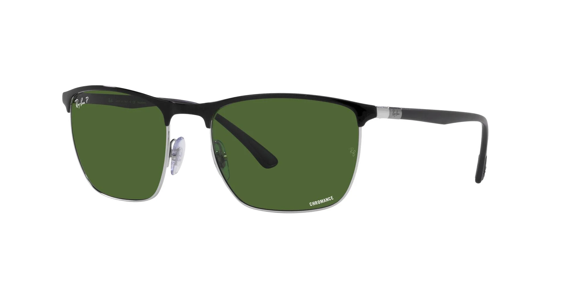 Black On Silver/Polarised Dark Green