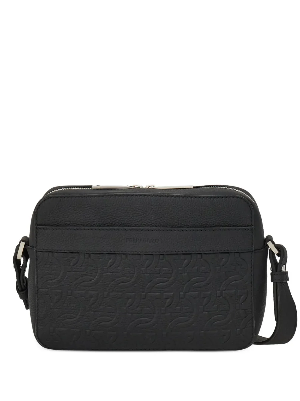 Ferragamo Logo-Embossed Leather Shoulder Bag
