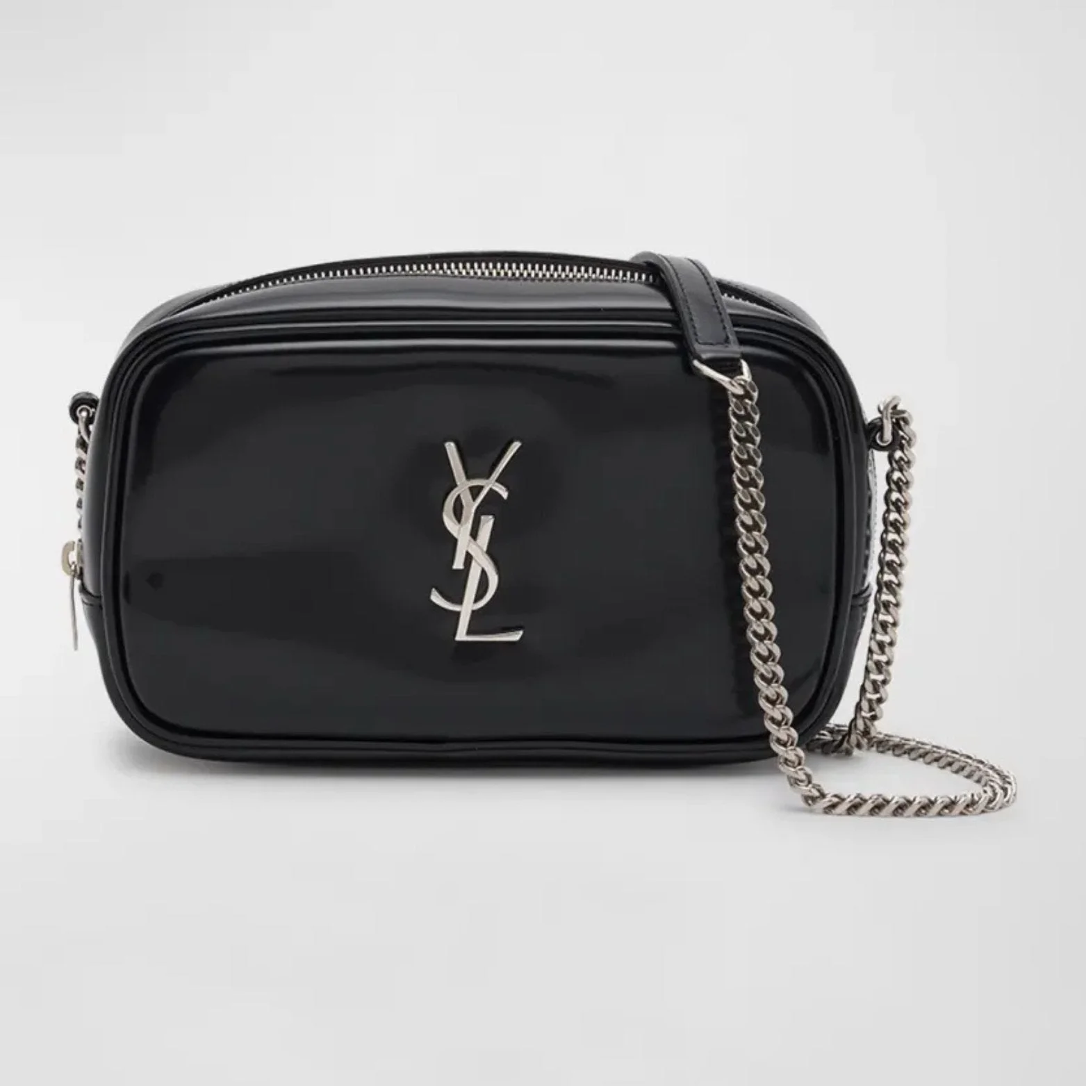 SAINT LAURENT Lou bag in Shiny Canvas