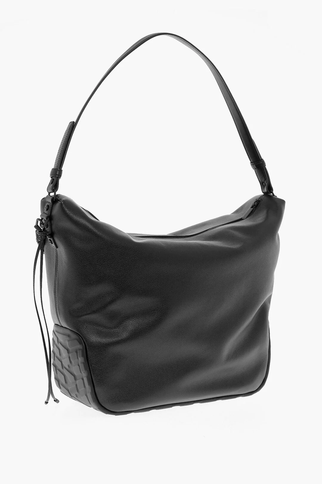Off-White Solid Color Leather BIKER TIRE Weekend Bag