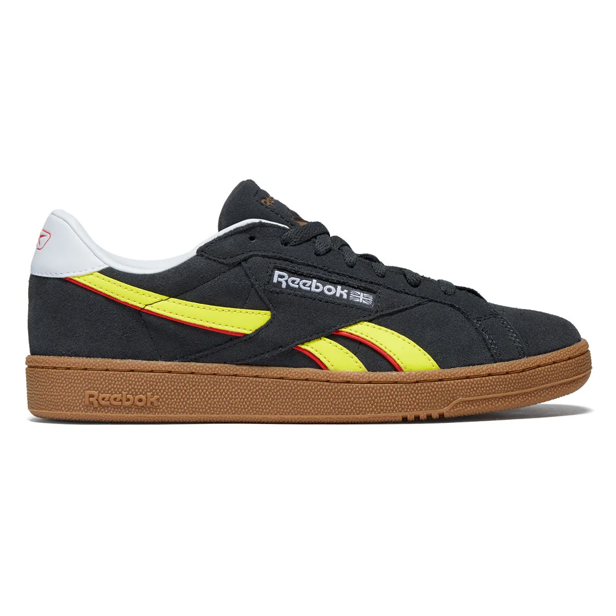 Reebok Club C Grounds UK Shoes - Black/Electric Yellow/Gum