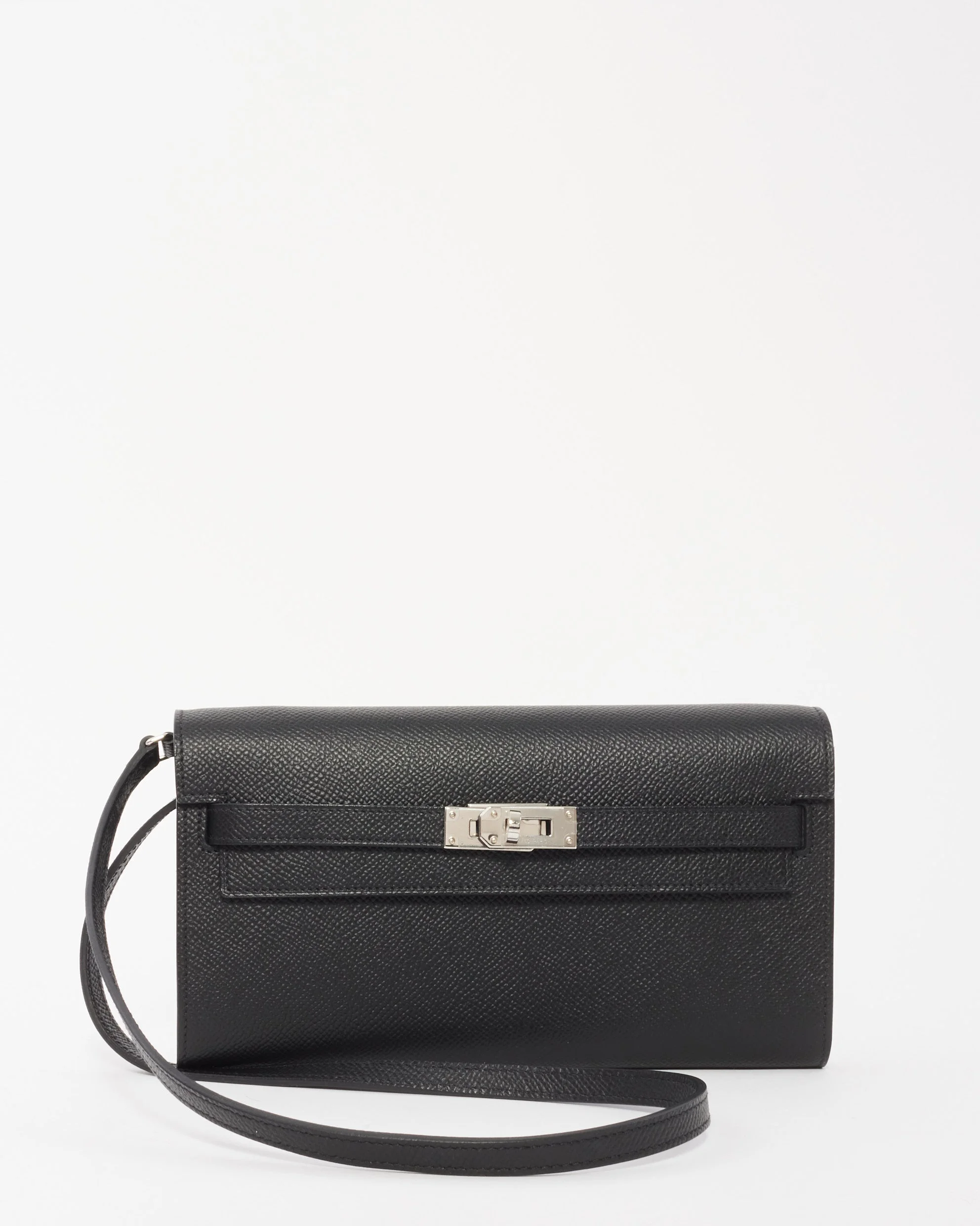 Hermès Black Epsom Leather PHW Kelly To Go