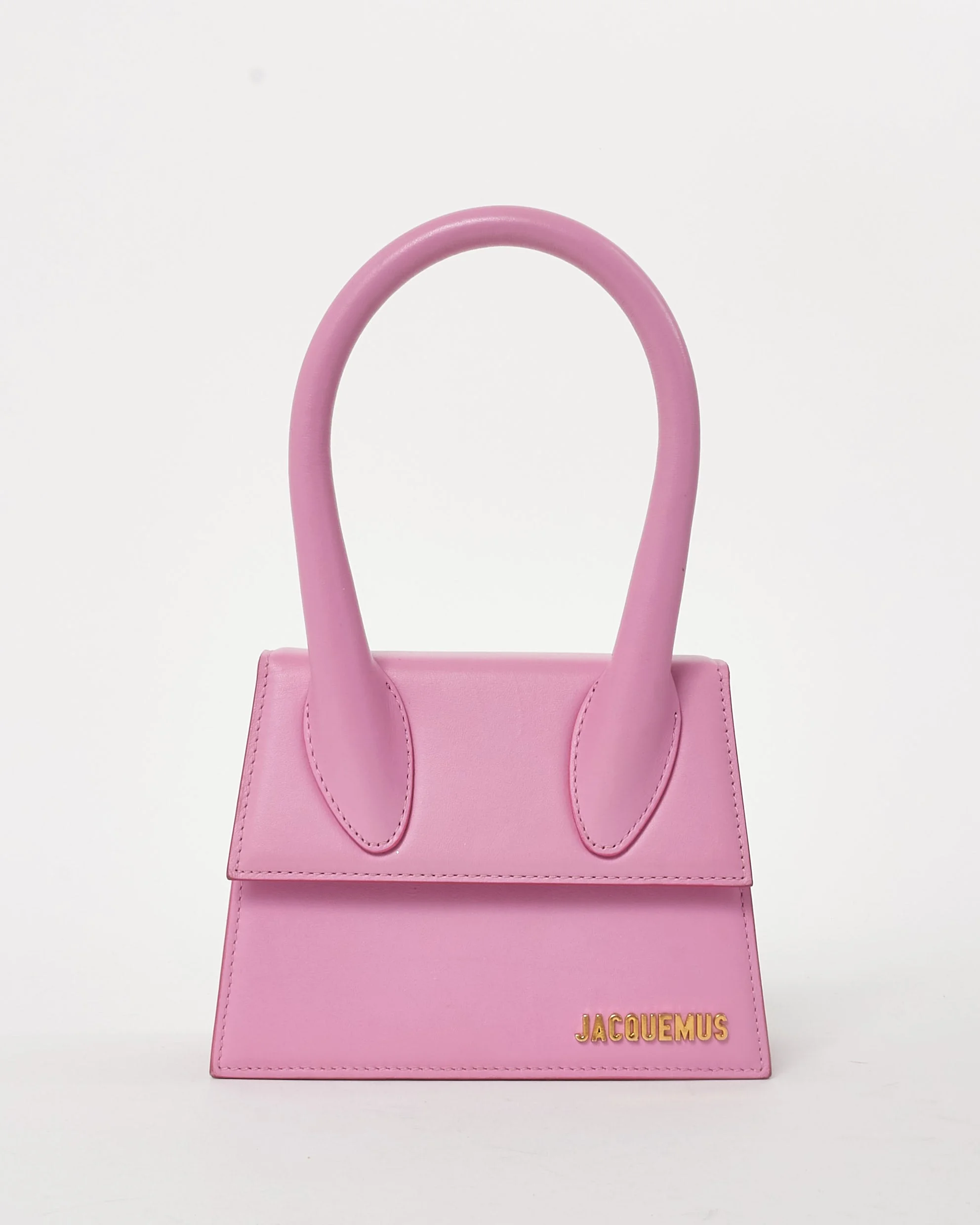 Jacquemus Pink Leather Le Moyen Chiquito Top Handle Bag