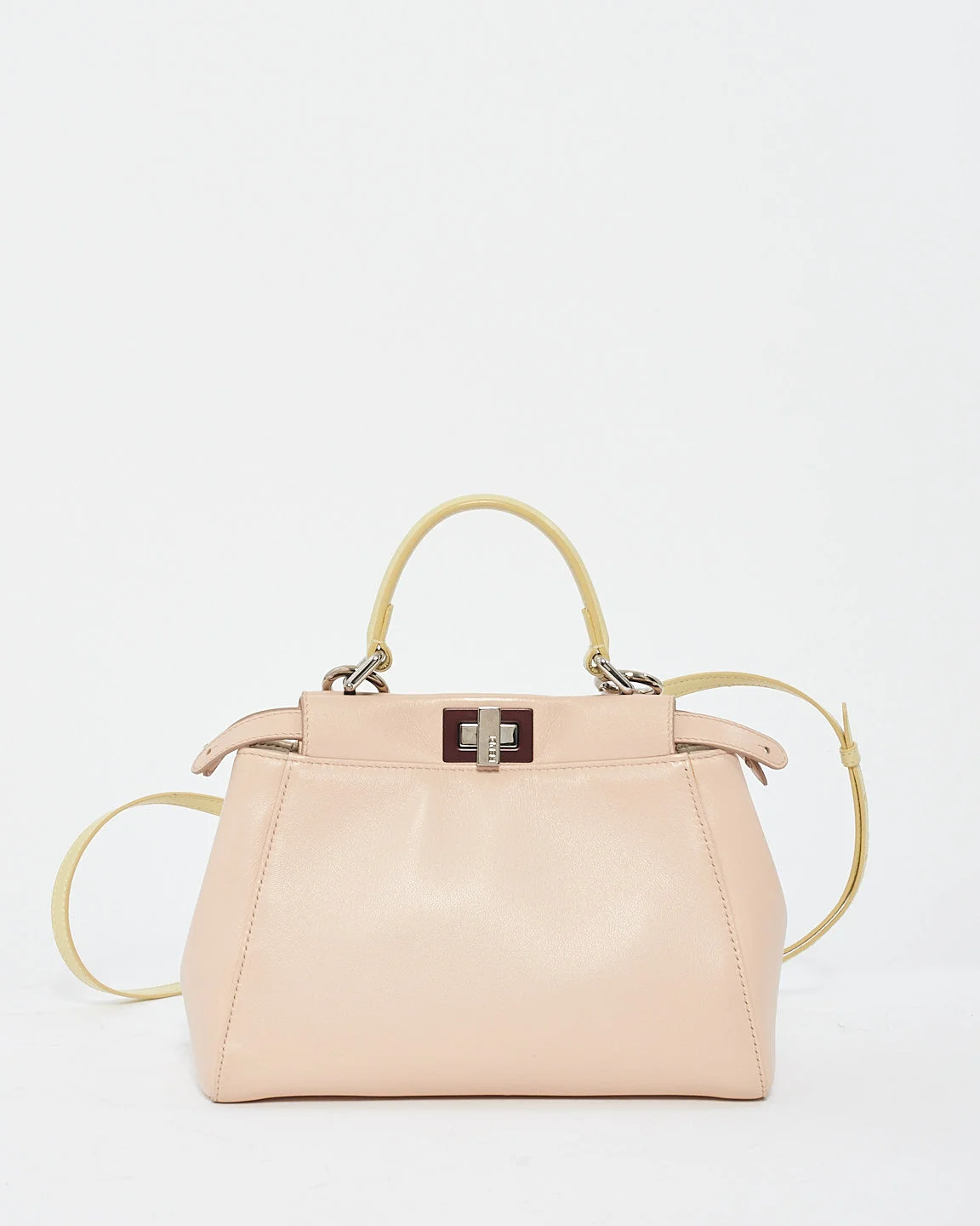 Fendi Light Pink Leather Mini Peekaboo Bag