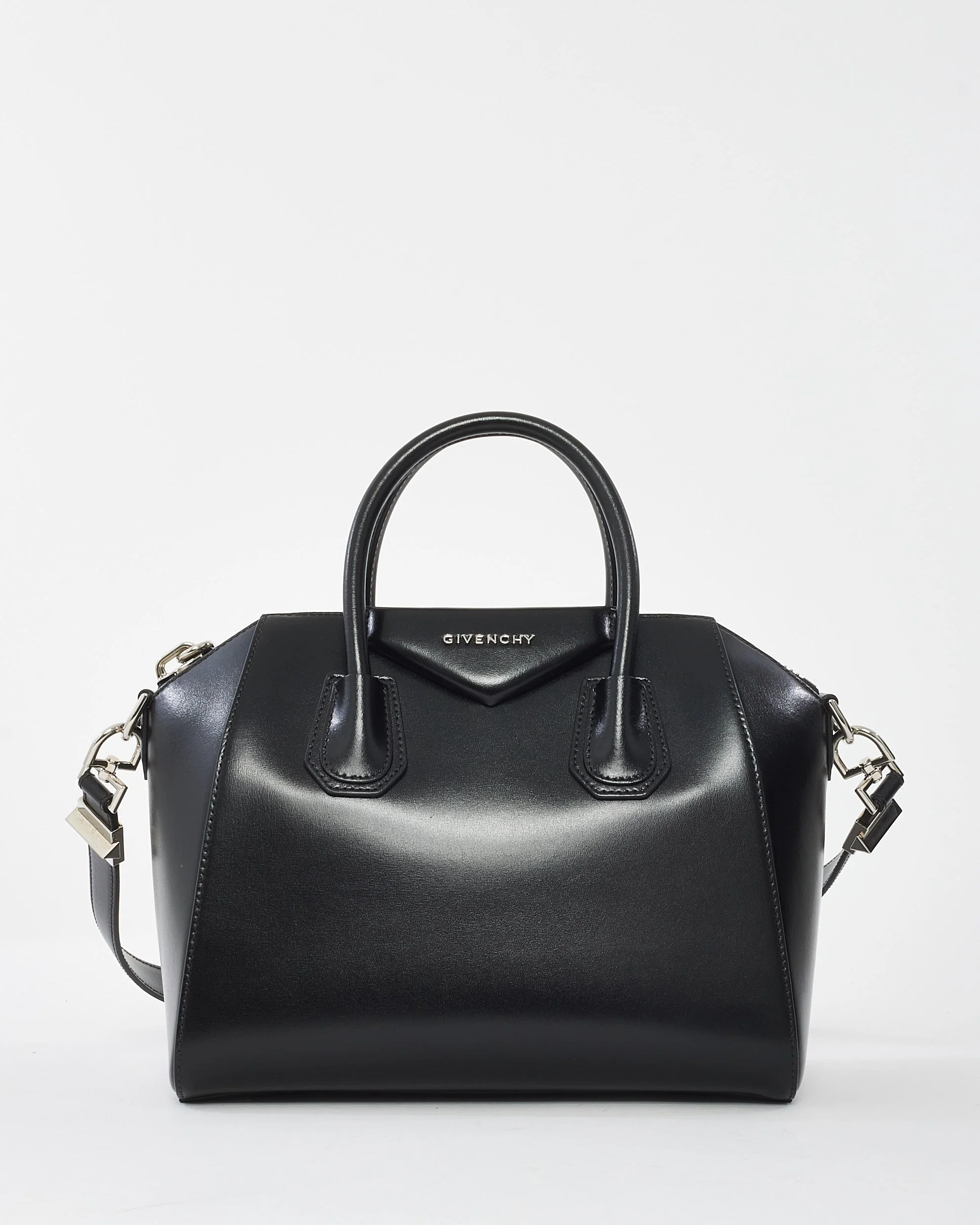 Givenchy Black Smooth Box Leather Antigona Small Tote Bag