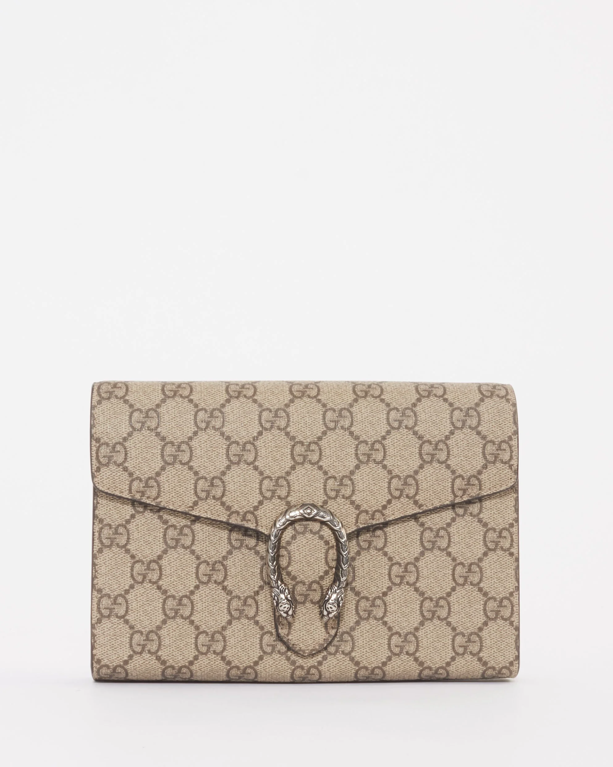 Gucci Monogram GG Canvas Supreme Dionysus Wallet On Chain