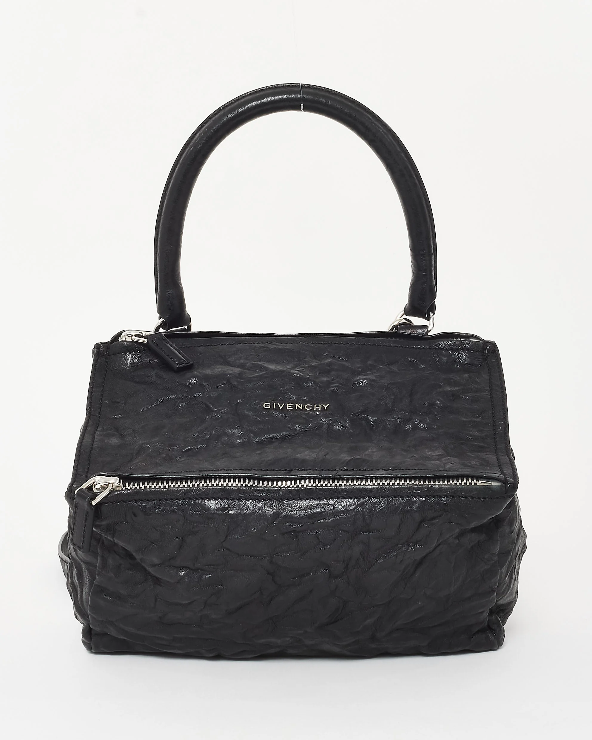 Givenchy Black Crinkle Leather Pandora Bag
