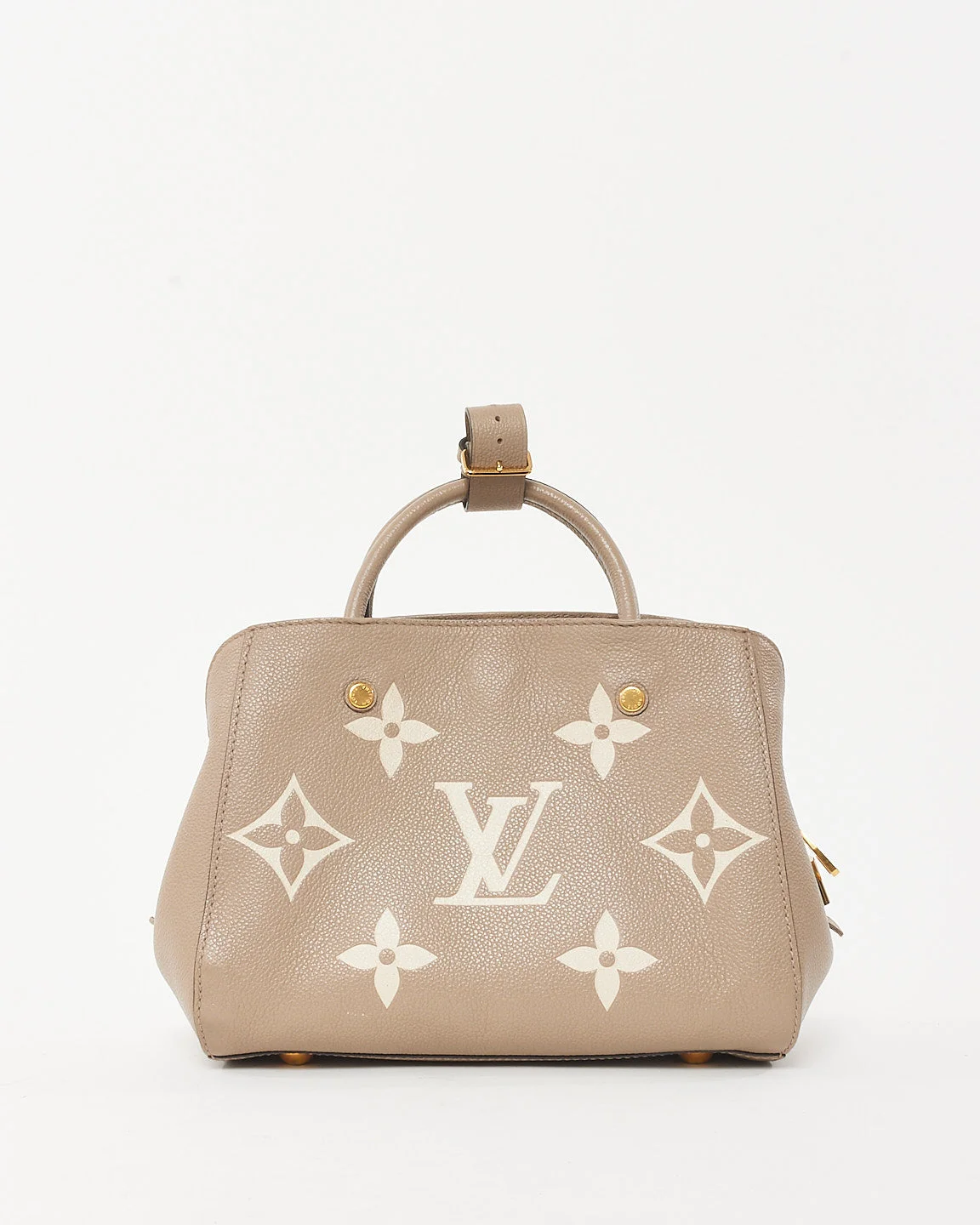 Louis Vuitton Grey Tourterelle/Crème Empreinte Monogram Giant Montaigne BB