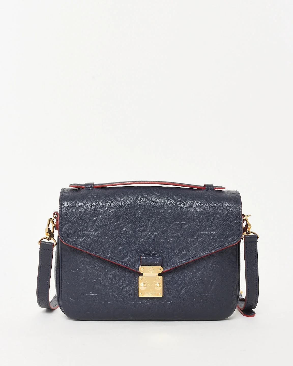 Louis Vuitton Navy/Red Monogram Empreinte Leather Pochette Metis