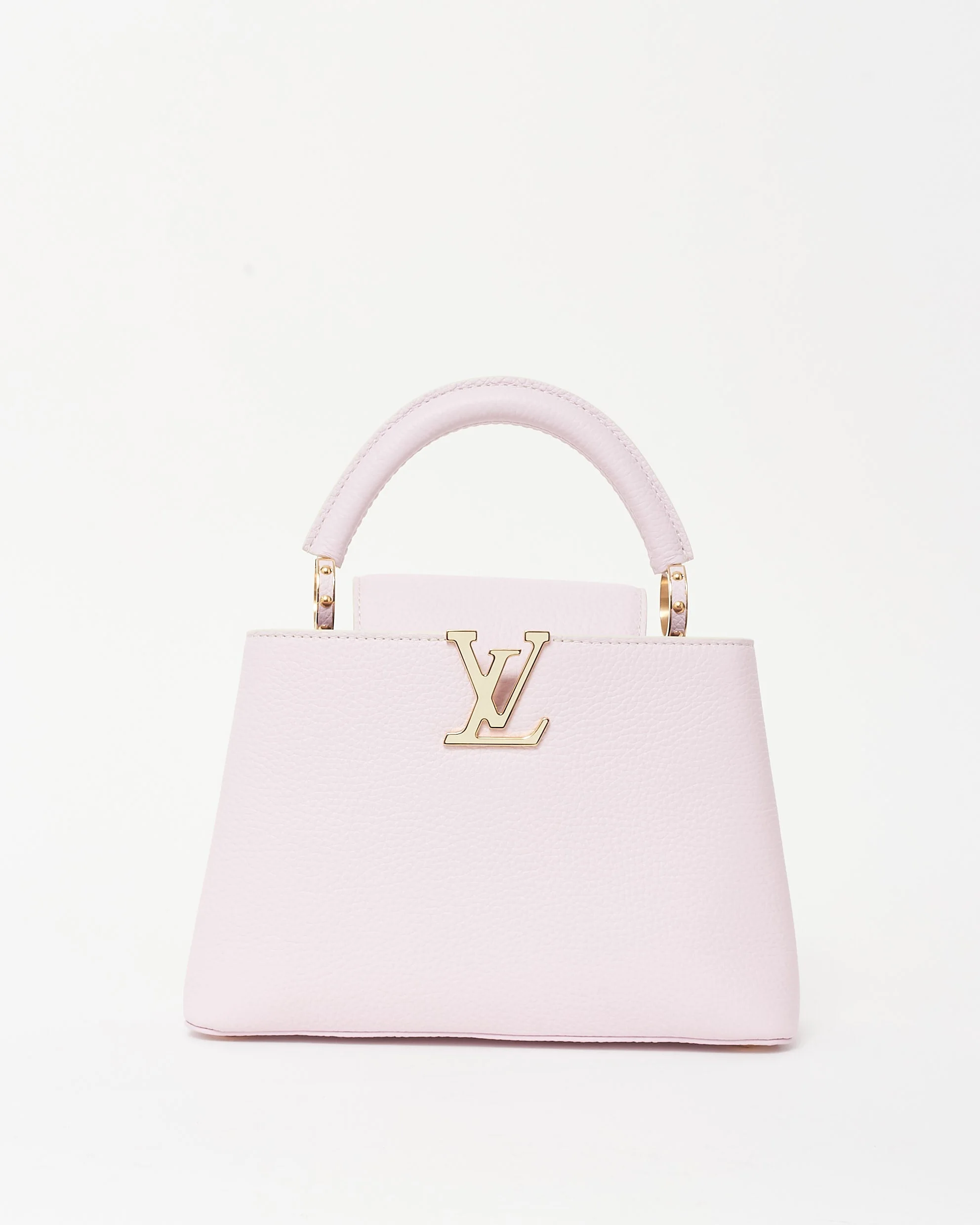 Louis Vuitton Pink Taurillon Leather Capucines BB with Monogram Flower Hook Strap