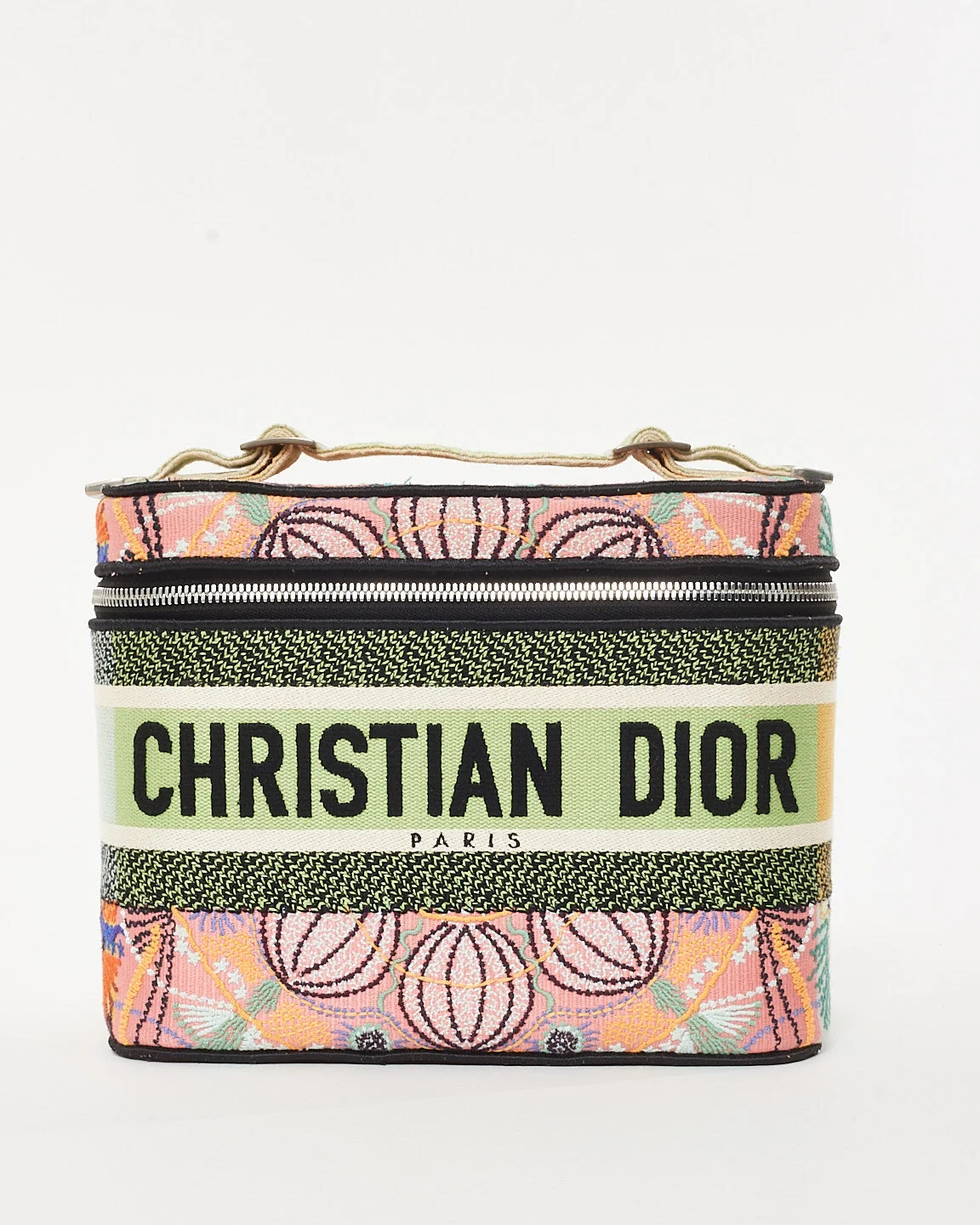 Dior Pink Multi Embroidered Canvas Dior In Lights Diortravel Vanity Case