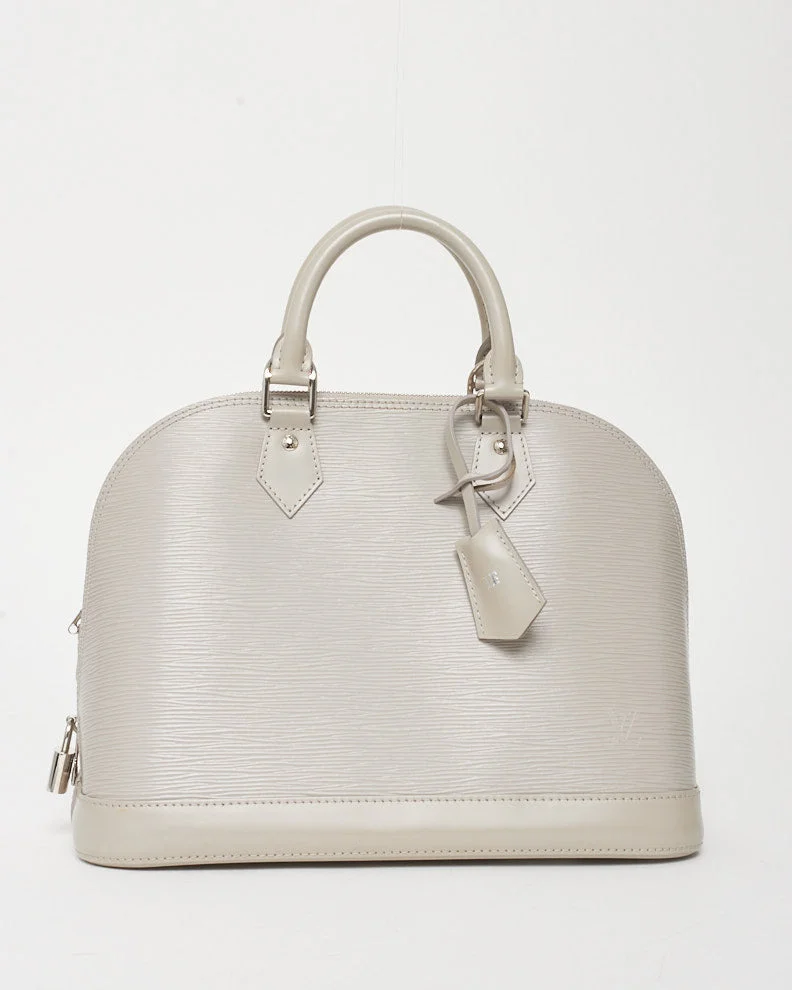 Louis Vuitton Grey Epi Leather Alma PM Bag w/ Strap