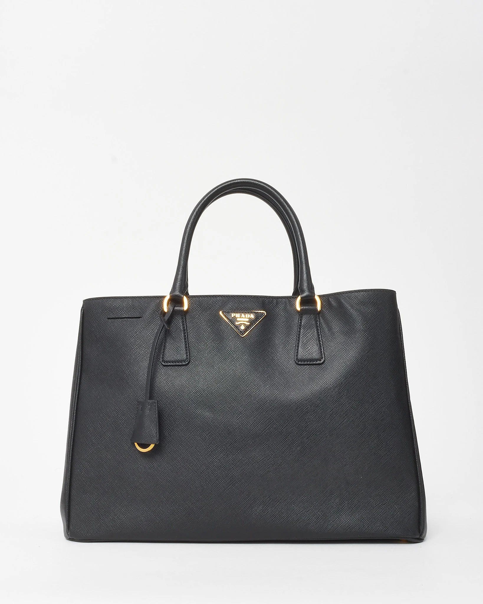 Prada Black Saffiano Leather Large Lux Tote Bag
