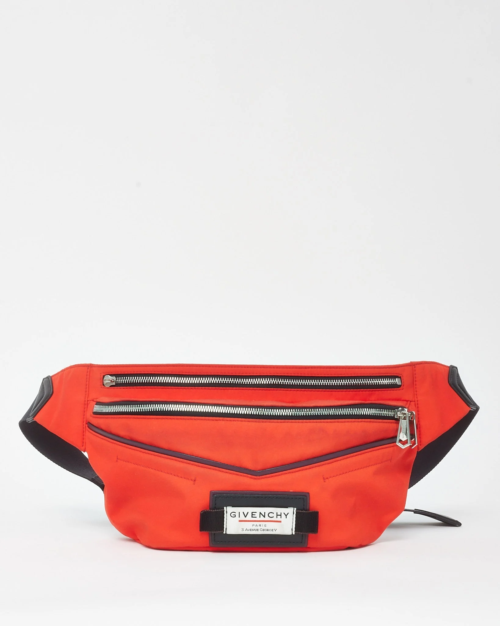 Givenchy Red Nylon Logo Downtown Large Belt Bag