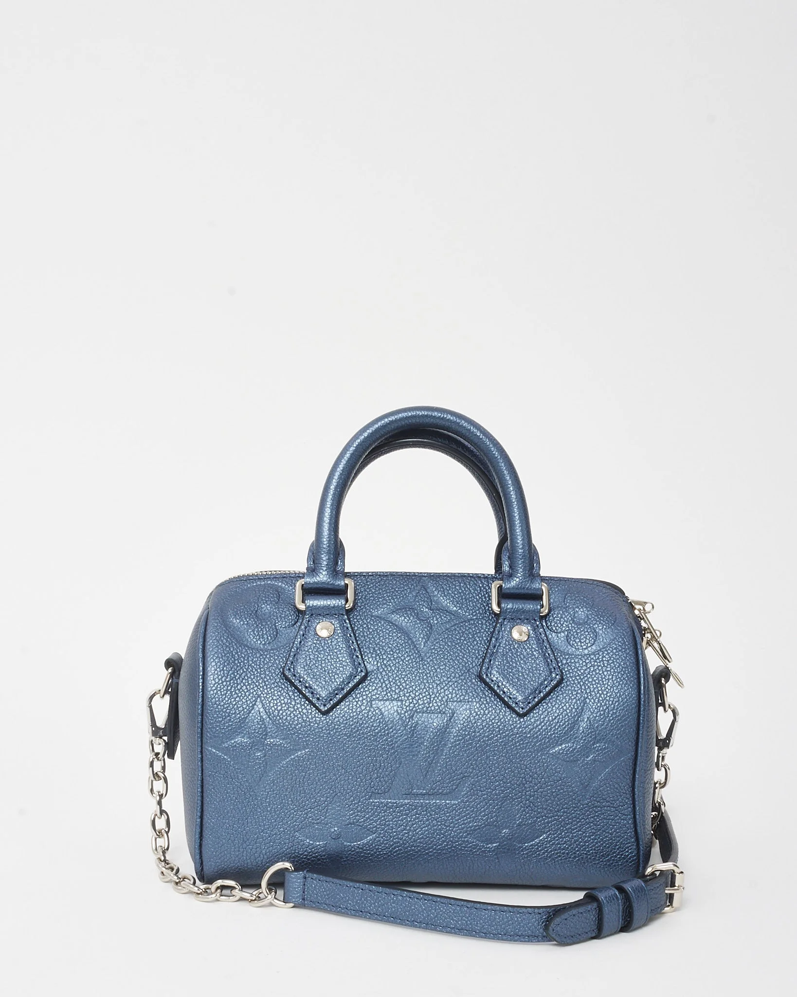 Louis Vuitton Navy Monogram Empreinte Leather Speedy Bandoulière 20 Bag