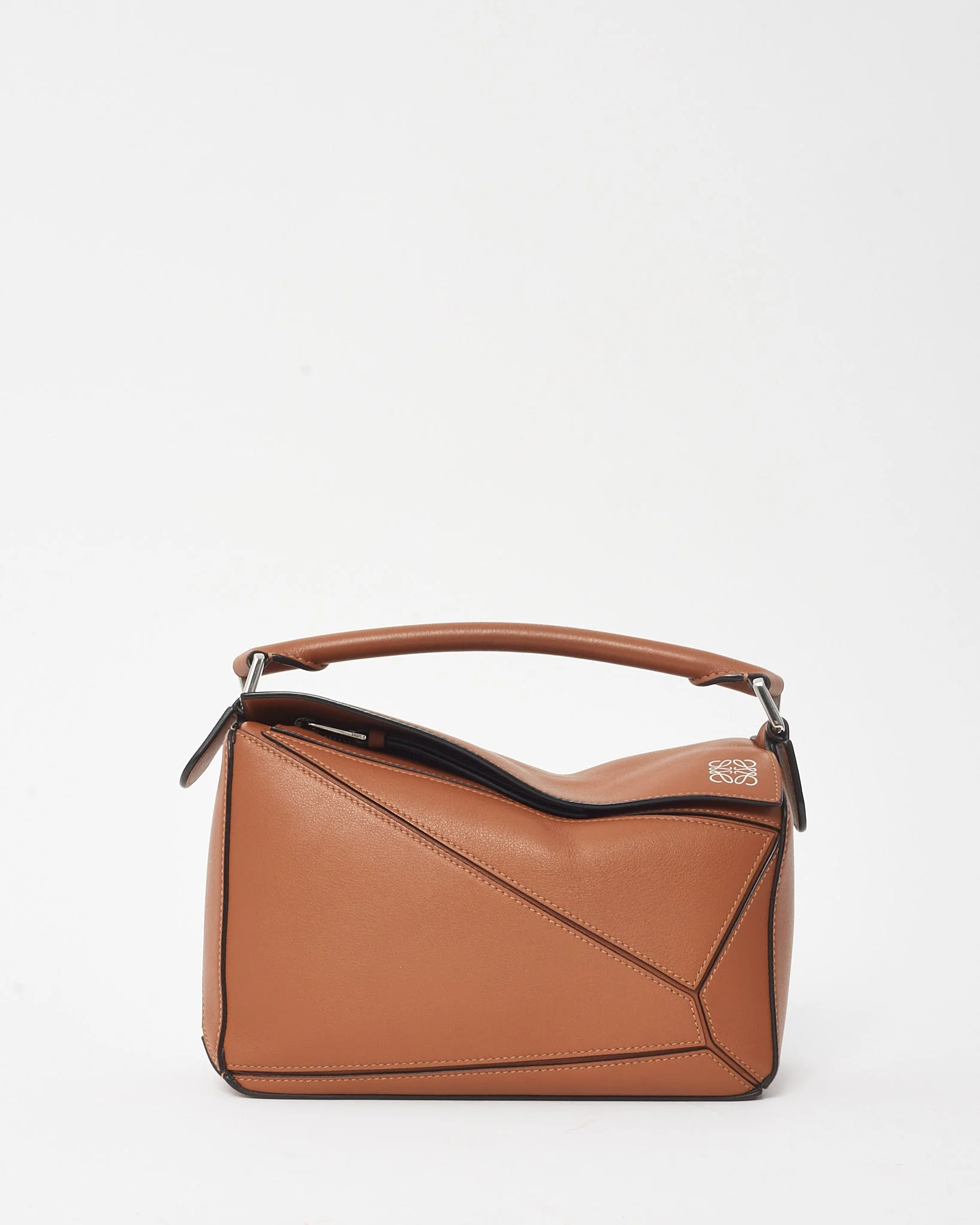 Loewe Tan Calfskin Leather Small Puzzle Bag