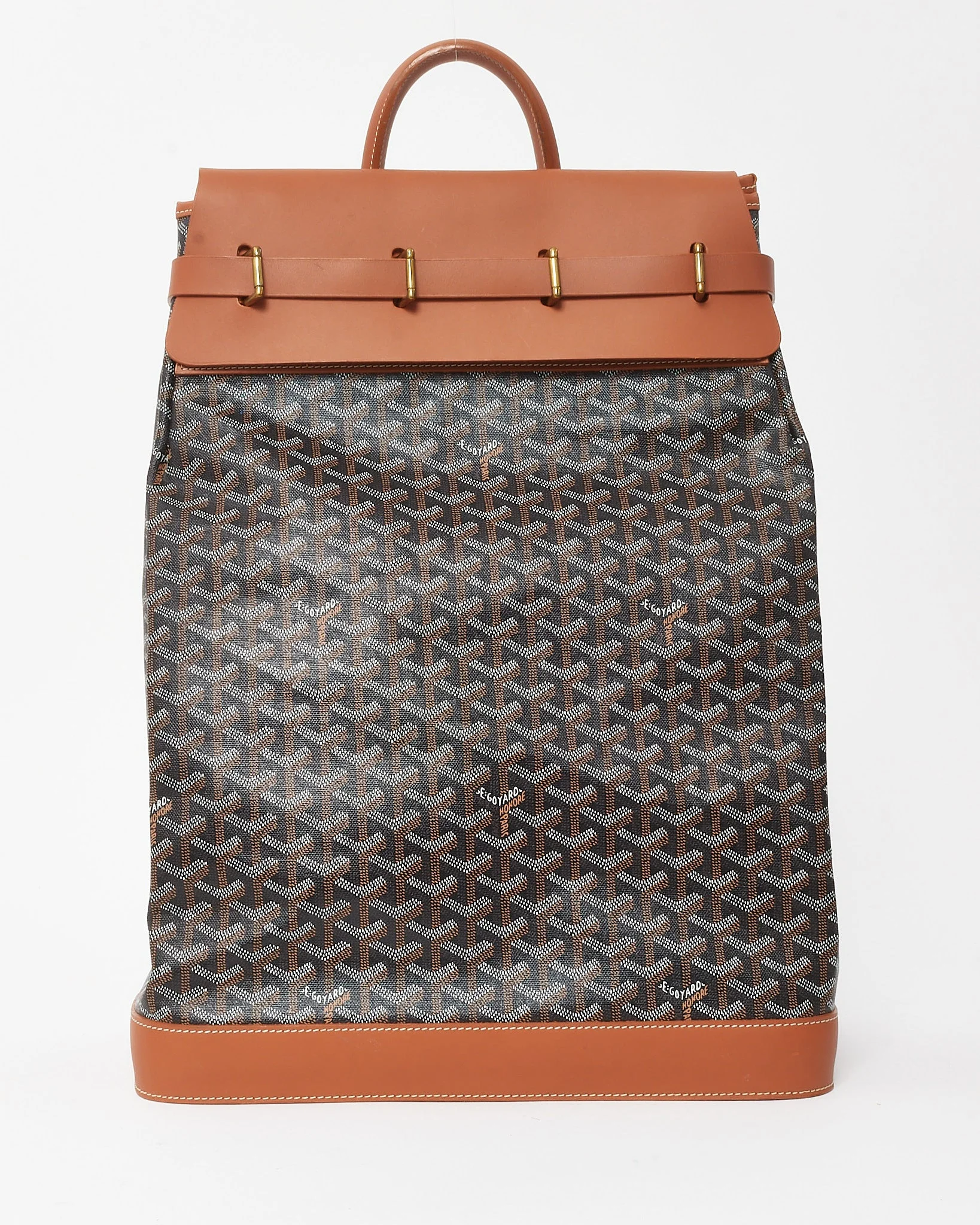 Goyard Black and Brown Goyardine Canvas Limited Edition Superhero Painted Steamer Bag