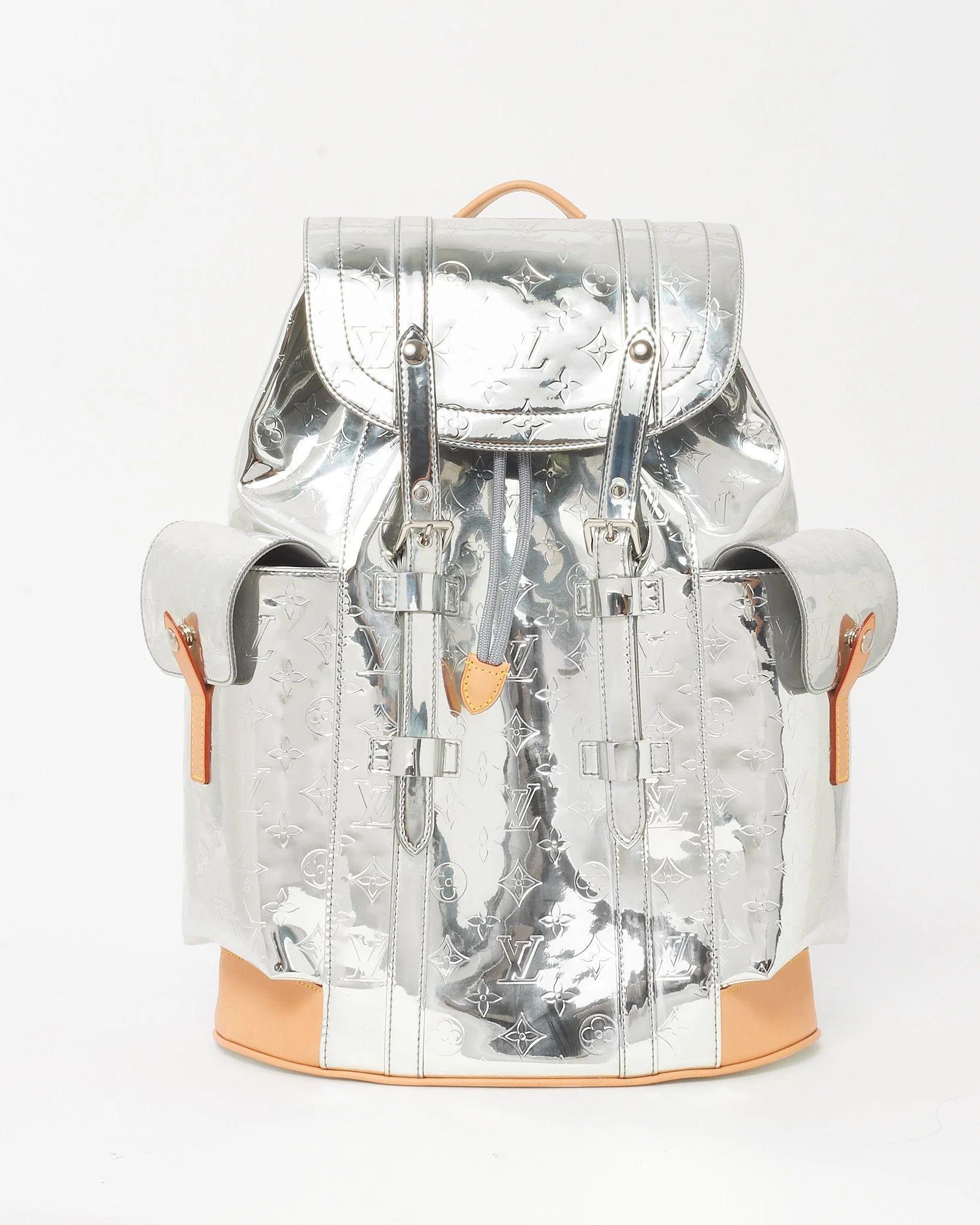 Louis Vuitton Silver Mirror Monogram Coated Canvas Christopher Backpack