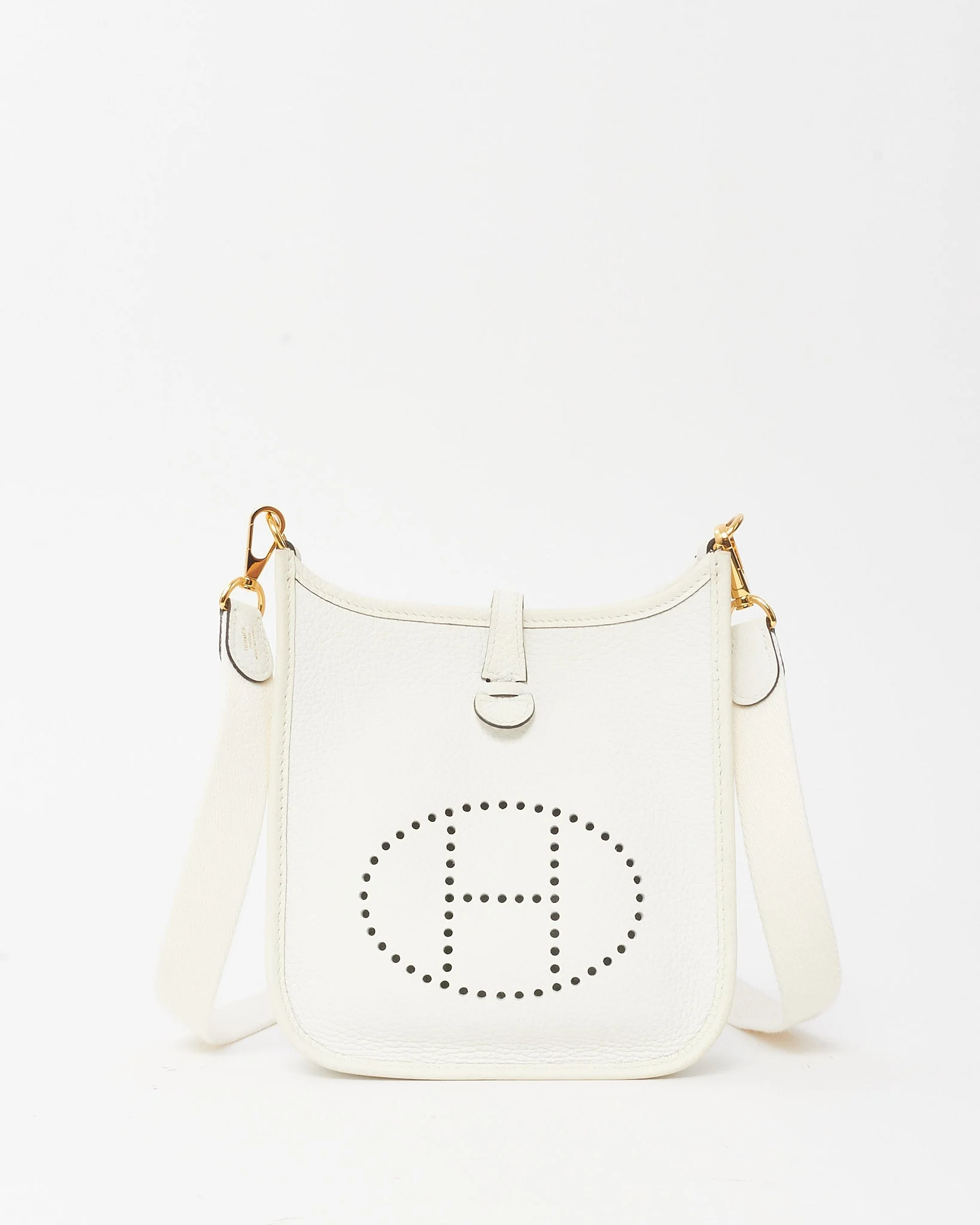 Hermès Clemence Leather Sangle Wooly Unicolore Evelyne 16 TPM Crossbody Bag