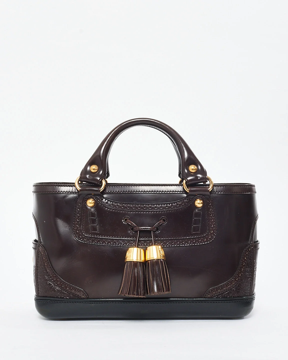 Celine Vintage Dark Brown Leather Boogie Bag